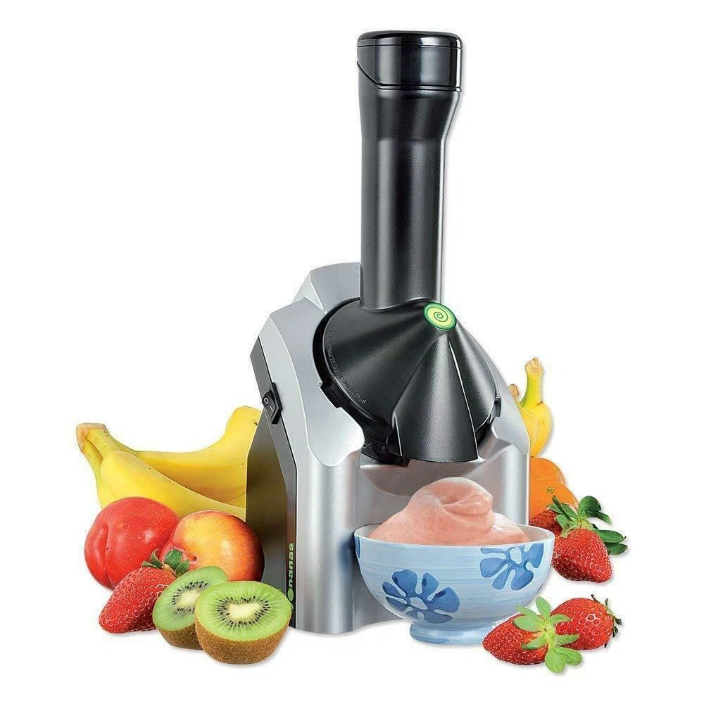 Yonanas NEW Deluxe Ice Cream Frozen Fruit Healthy Treat Maker - Black Silver