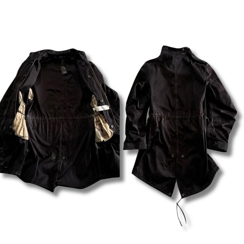 Men's Ten C OJJ Deck Fishtail Faded Black Parka Jacket - Size M - Picture 2 of 6