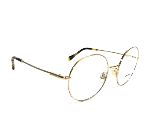 Miu Miu Eyeglasses Frames VMU53T ZVN-1O1 Pale Gold Round Wire Rim 51-19-140 - Picture 3 of 13