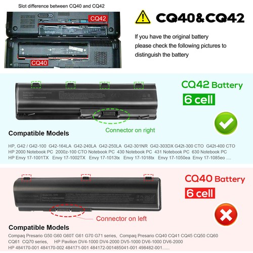 ✅MU06 Battery/Charger CQ42 for HP 593553-001 CQ56 CQ62 G62 G56 MU09 G4,G6,G7 - Picture 2 of 13