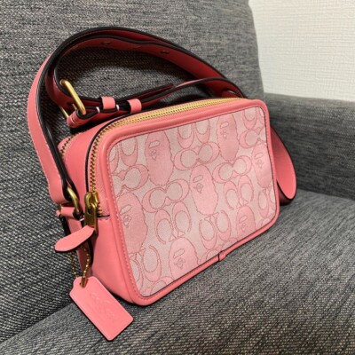 未使用品 BAPE×COACH ショルダーバッグ ボックスクロスボディ ピンク