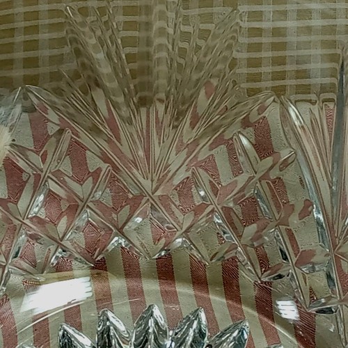 ☆Lenox☆ Cut glass SIGNED & STICKER Charleston bowl~ Crystal~ 6 3/4" X 3 1/2" - Picture 9 of 13