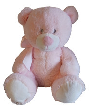 Animal Adventure Baby Light Pink Bear Plush 2019 Satin Bow Soft Lovey Stuffed