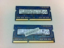 Lot of 2 Lenovo Hynix 03X6560 Memory RAM 2GB DIMM 204pin DDR3 SDRAM 1600 MHz 29