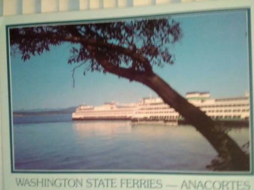VINTAGE POST CARD WASHINGTON STATE FERRIES -ANACORTES WA. - Picture 10 of 12