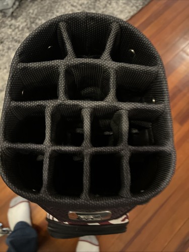 RJ Golf Zebra Print 14-Slot Cart Golf Bag Brown Cooler Super Clean W/ Rain cover - Picture 12 of 12