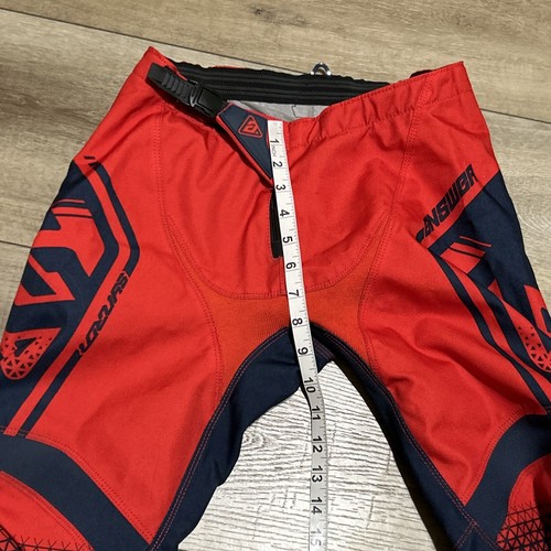 NEW ANSWER Red/Blue Off Road BMX MotoCross Pants Youth Size Y28 - Picture 14 of 14