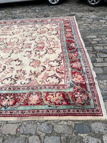 AN CHARMING ANTIQUE HANDMADE TRADITIONAL WOOL ON COTTON L CARPET (410 X 325 cm)* - Picture 9 of 19