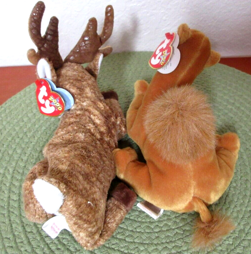 Vintage Retired TY Beanie Baby Roxie Deer and Niles Camel yr. 2000 - Picture 3 of 4