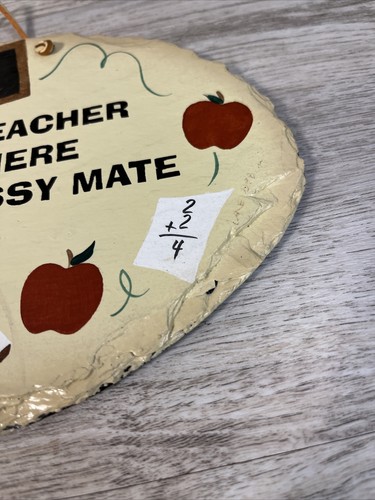Plain Jane Hand Crafted Old Teacher Classy Mate Gift Art Plaque Decor Vintage - Picture 3 of 10