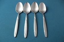 4 Teaspoons Oneida RISOTTO 18/10 Stainless Frosted Handle 6 1/8"