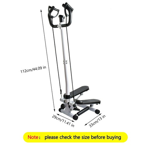 Fitness Workout Exercise Air Stair Stepper Machine Cardio Equipment+Handle Bar, - Picture 3 of 15