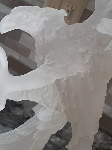 Frosted Resin Eagle Figurine 18" Tall On Acrylic Base - Picture 10 of 15