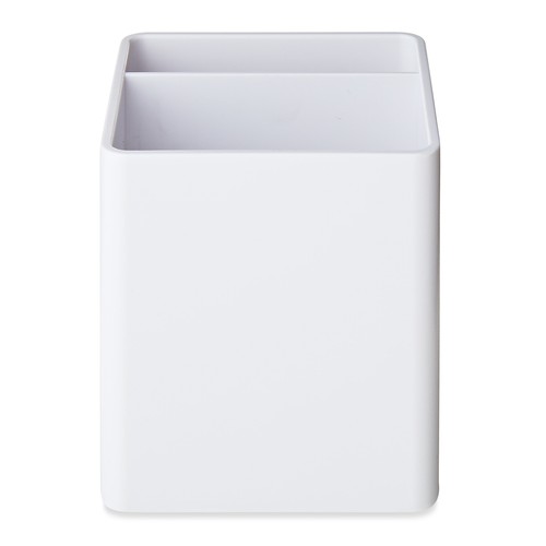 Pen + Gear Desktop Organizer Pen Cup, White two-compartment layout - Bild 10 von 12