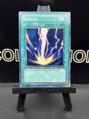 Yu-Gi-Oh Card - LOB-053 - RAIGEKI (super rare) *1st Edition