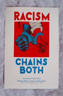 Racism Chains Both Communist Political poster 1930s