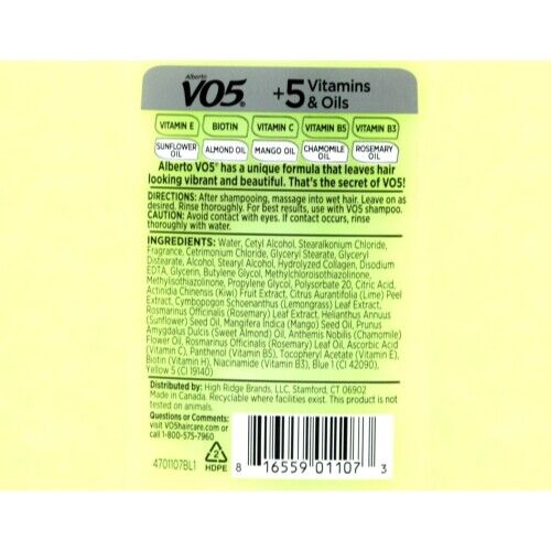 4 Pack Vo5 Herbal Escapes Kiwi Lime Squeeze Clarifying Conditioner 15 Oz Each - Bild 6 von 6
