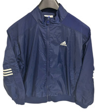 Adidas Unisex Full Zip Track Jacket Long Sleeve Youth Size XL Navy Blue