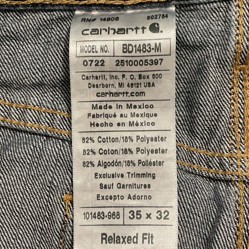 Carhartt Herren Jeans 35x32 Relaxed Workwear Freizeit Farm BD1483-M - Bild 10 von 12