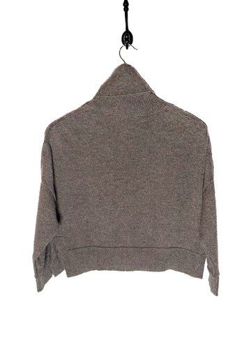 Chloé Grey Taupe Cropped Turtleneck Sweater - SMALL - Picture 3 of 6