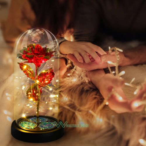 Enchanted Crystal Flower Gift - Galaxy Rose in Glass Dome - Valentines Day Gift - Picture 98 of 259