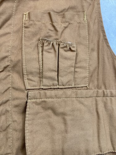 Vintage Spiegel Hunting Vest Game Bag Rustic Tan Canvas Size Small? NO SIZE TAG - Picture 5 of 12