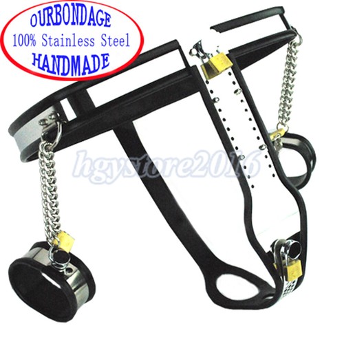Stainless Steel Adjustable Female Chastity Belt Device Restraints Plugs New - Picture 13 of 33