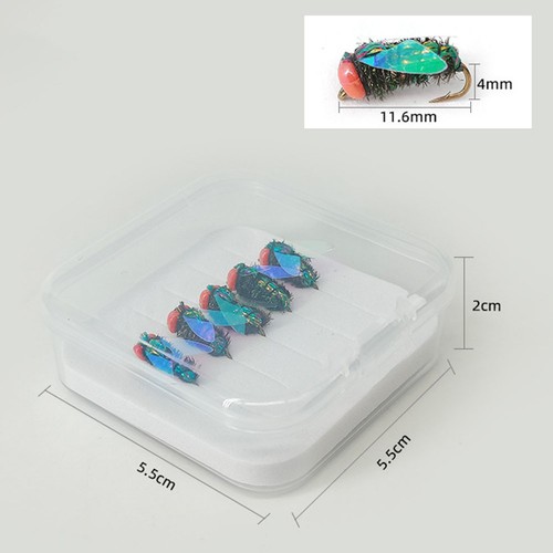 5 pièces hameçons à mouche leurre appât pour pêche à la truite bar gris et - Photo 36/40