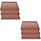 6 pcs Silicone Baking Tray Reusable Dyer Mat For Fruit