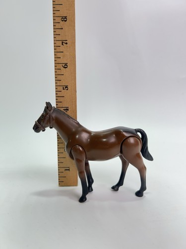 Vintage 1978 G.M.F.G.I. Pulsante giocattolo in plastica marrone cavallo passeggio/corsa - Foto 4 di 15