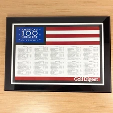 Golf Digest America's 100 Greatest Courses 2005-2006 Pine Valley #1 Wood Plaque