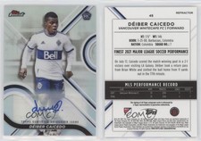 2022 Topps Finest MLS Refractor Deiber Caicedo Déiber #45 Rookie Auto RC