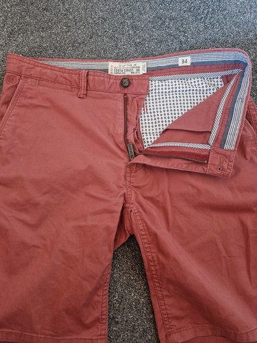 Fat Face Chino Shorts Men’s W34 Berry Red Summer Heavy Cotton In Good Condition - Picture 5 of 7