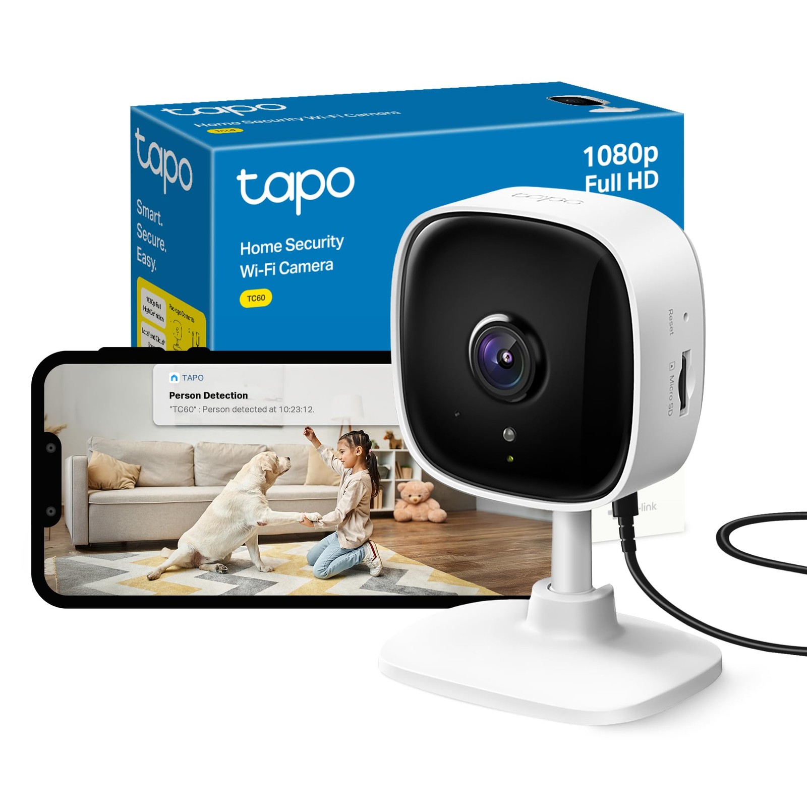 Tapo TC60 Full HD Indoor Security Camera Pet Camera Baby Camera Dog Cat Camera