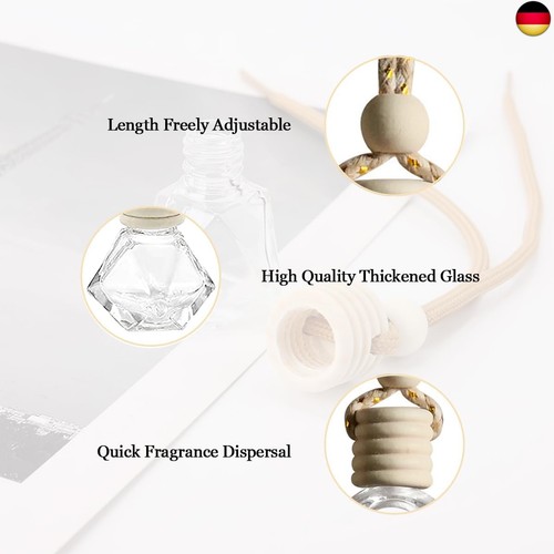 10 Stücke 8ml Auto Parfüm Flasche Leer, Duft Diffusor für Auto, Glasflaschen Di - Bild 4 von 7