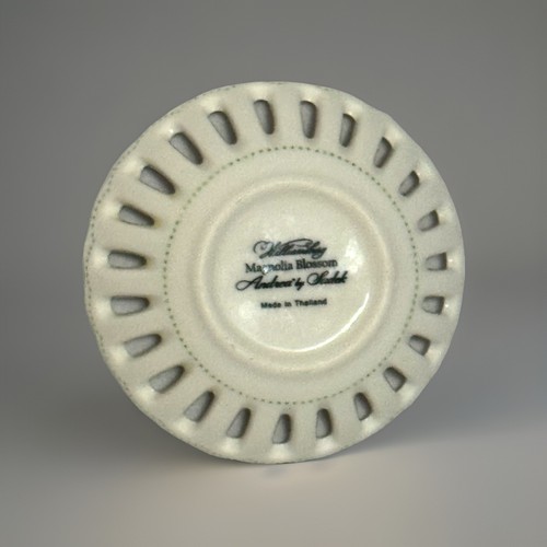 Andrea von Sadek/Schmuck Tablett Schale/4,25”X 1,5”/weiß & grün/geblümt - Bild 4 von 10