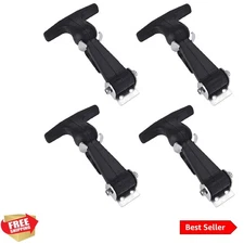 Flexible Rubber Draw Latches - 4 Pack T-Handle Style, Ideal for Hoods & Boxes