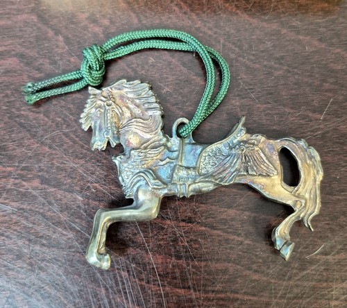 Reed & Barton Primer Carrusel Anual Caballo Adorno de Navidad Plato de Plata CIB - Imagen 2 de 5