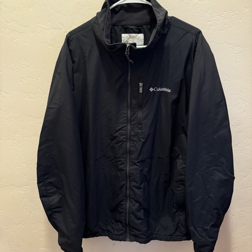 Columbia Jacket Mens Size XLT Navy Blue Full-Zip Softshell Fleece-Lined Outdoor - Picture 1 of 13