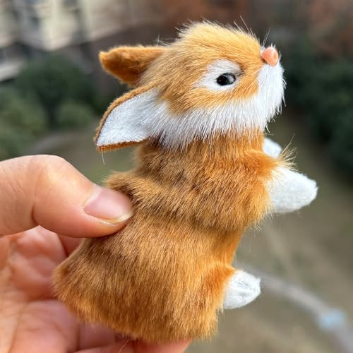 Pack of Assorted Faux Fur Mini Realistic Rabbits Simulation Easter Bunny - Picture 7 of 7