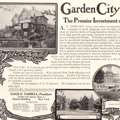 Garden City Estates Long Island Premiere Investment Gage Tarbell  1907 Print Ad