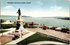 Quebec, Canada Champlain Monument/BEV/Dufferin Terrace/Landmark/Water View -A125