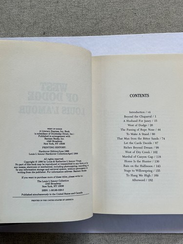 West of Dodge -- 1st edition, 1998, Literary Express -- Louis L’Amour - Picture 5 of 5