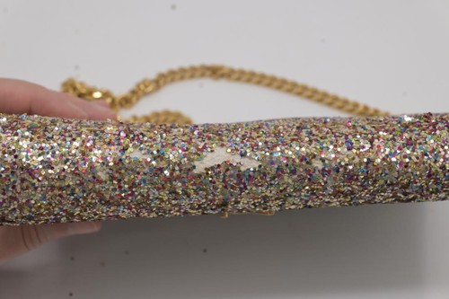 Borsa a tracolla Saint Laurent con catena glitterata - Foto 18 di 18