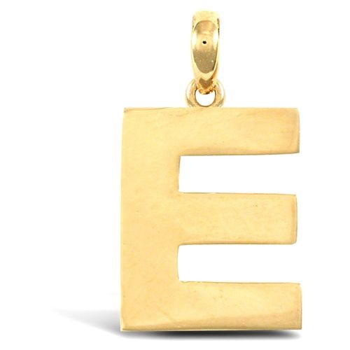 Klassischer 9 kt Gelbgold Initialen Anhänger schlichter Buchstabe "E" Charm Geschenk - Bild 1 von 1