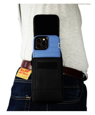 Mgbca Nylon Holster Belt Pouch For iPhone 17/16/15/14/ Otterbox Defender On Case