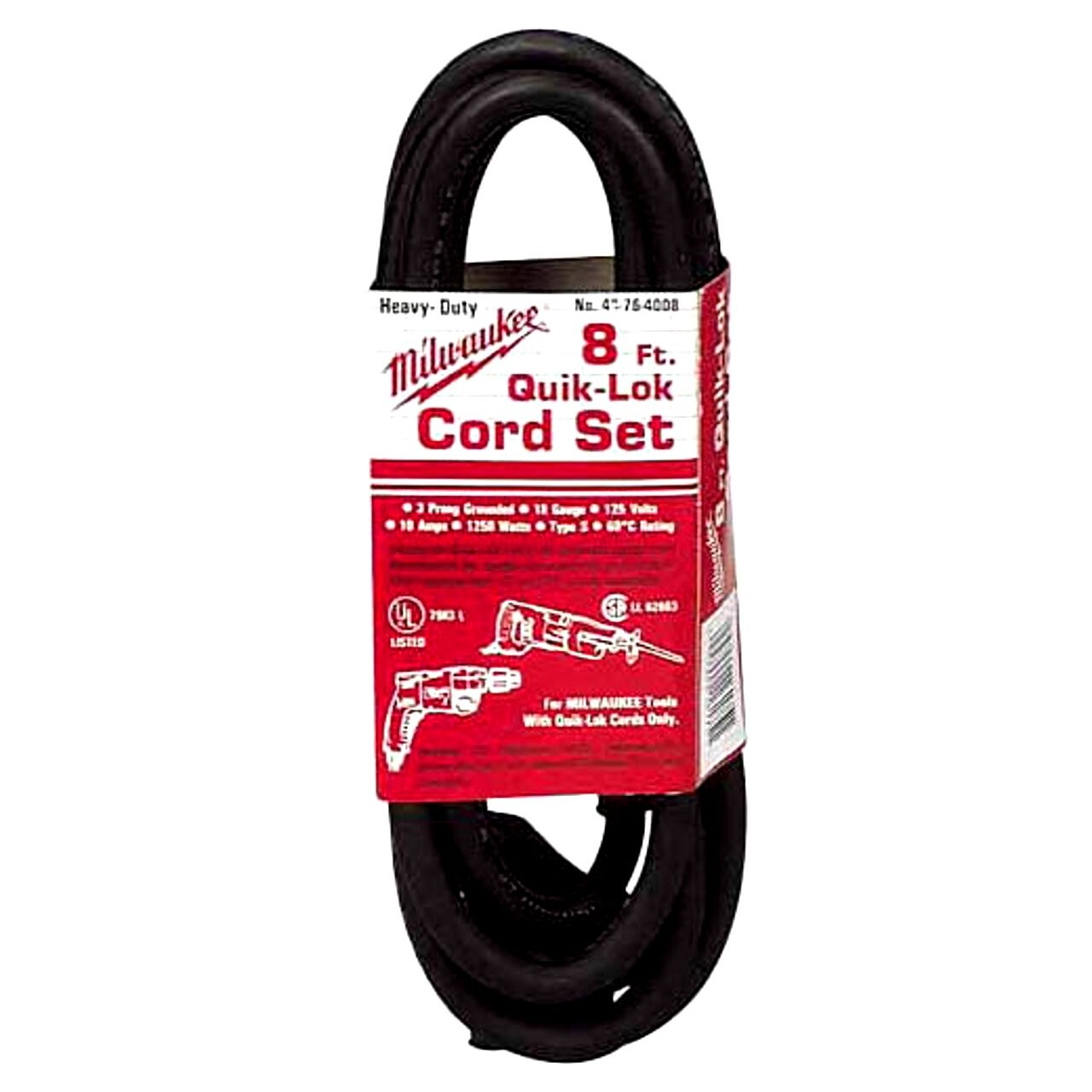 Milwaukee Electric Tools 48-76-4008 Milwaukee 8 Ft. Замена шнура быстрой блокировки