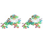  2 PCS Dekorative Steine Leuchtende Kieselsteine Aquariumdekoration