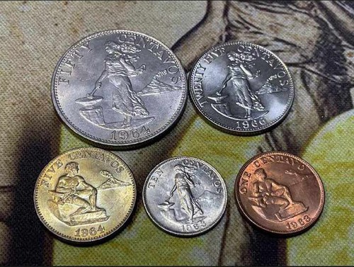 Collectible English Series Coins (1958-1966) 1, 5,10,25, 50 Centavos UNC AU - Picture 1 of 9