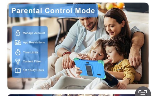 7 inch Tablets For Kids Learning Touchscreen -Bundle Parental Controls Wi-Fi NEW - Picture 7 of 8